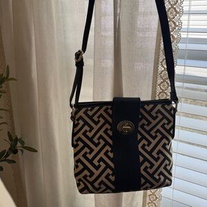 Spartina 449 Black and Cream Crossbody Bag